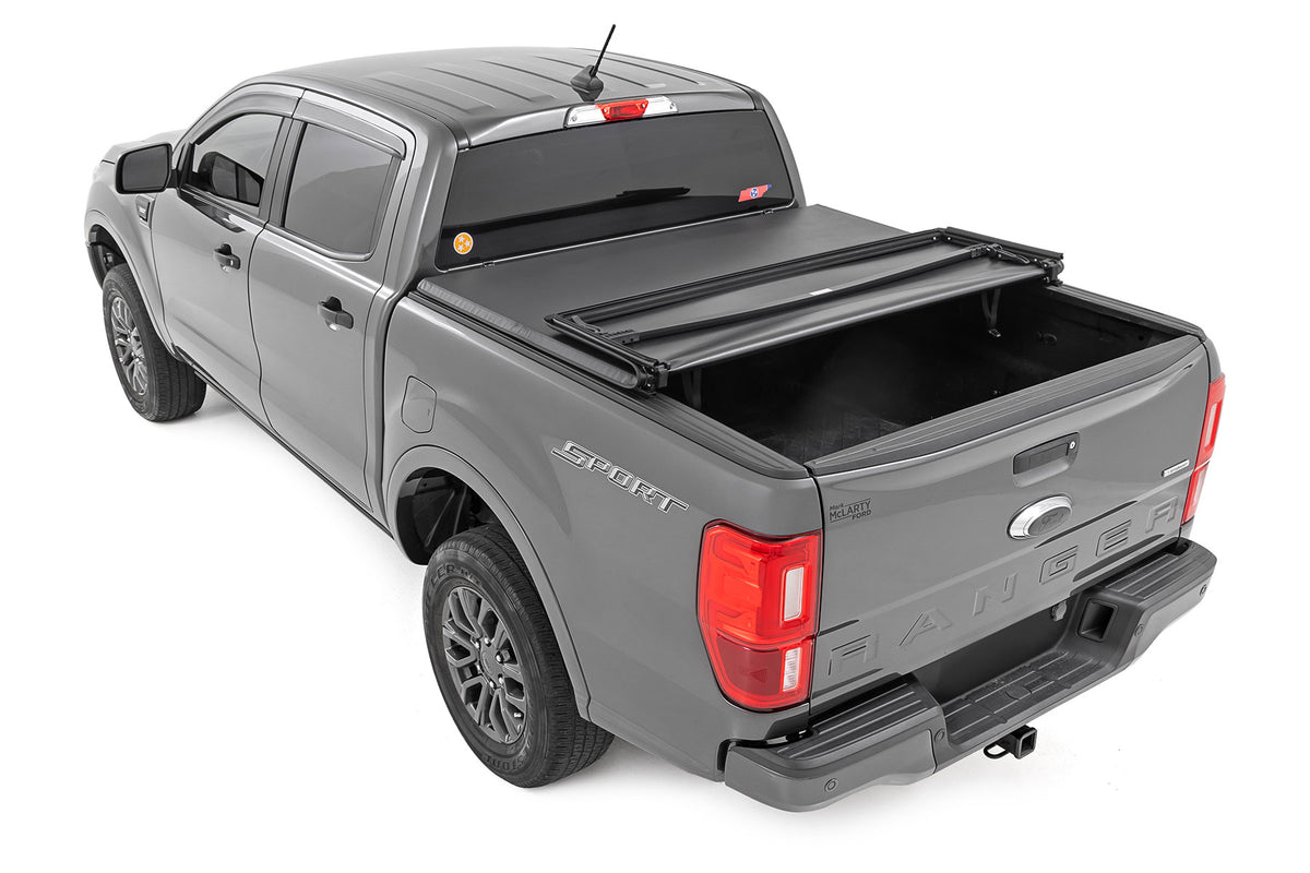 Rough Country Soft Tri-Fold Bed Cover | Ford Ranger 2WD/4WD (19-23)