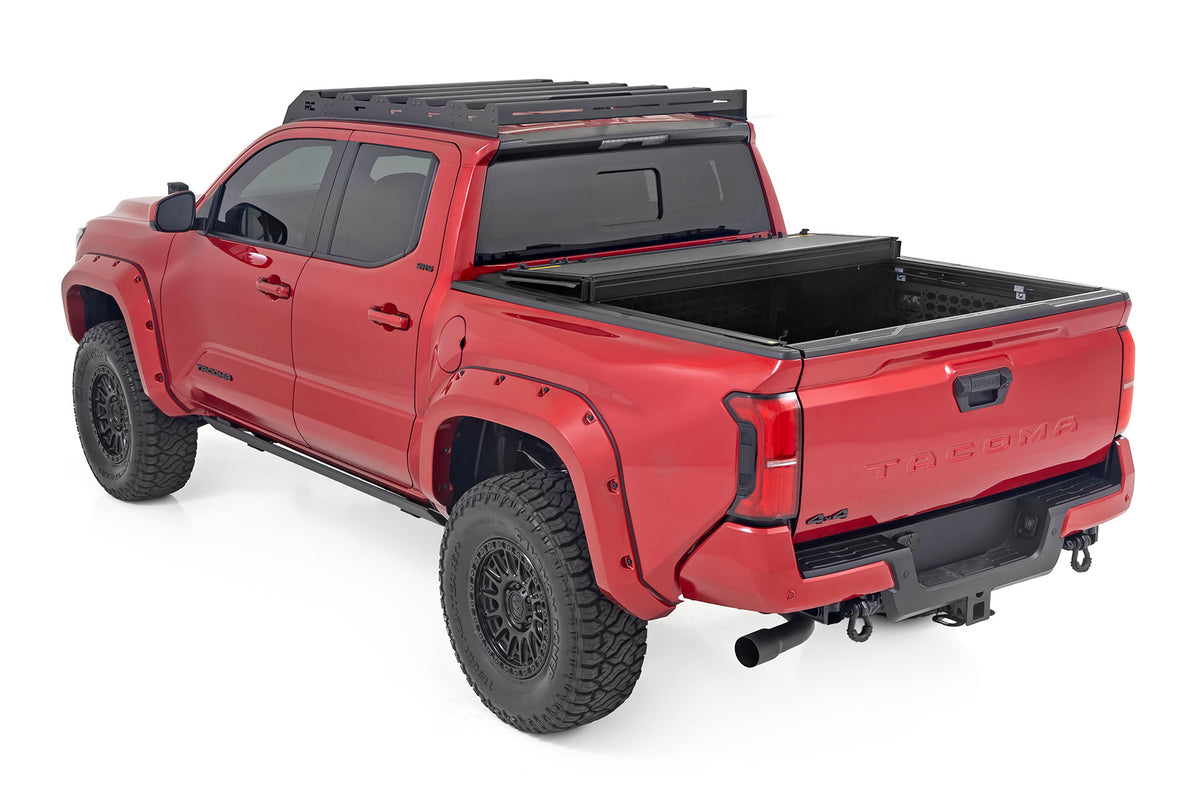 Rough Country Hard Tri-Fold Flip Up Bed Cover | Toyota Tacoma 2WD/4WD (2024-2026)