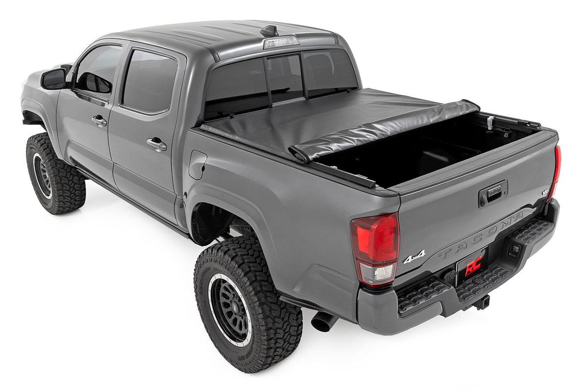 Rough Country Soft Roll Up Bed Cover 5' Bed | Toyota Tacoma 2WD/4WD (2016-2023)